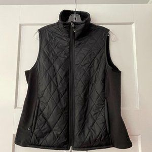LL Bean Black Women's Fleece-Lined Fitness Vest